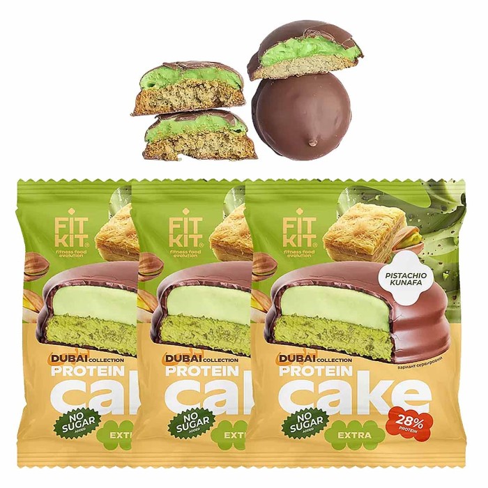 Десерт протеиновый FitKit Dubai Extra Фисташковая кунафа 50гр м/у