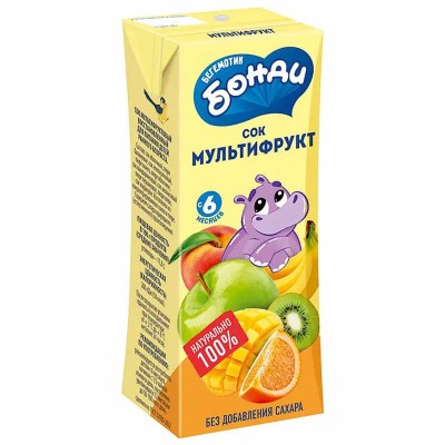 Сок Бонди мультифрукт 0.2л т/п