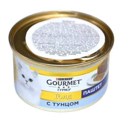 Корм для кошек Gourmet Gold паштет с тунцом 85гр ж/б