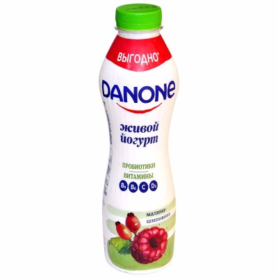 Йогурт питьевой Danone малина-шиповник 1,2% 670мл пэт