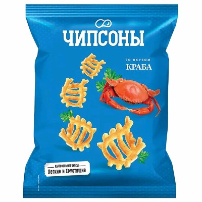 Чипсы Чипсоны вкус краб 90гр м/у