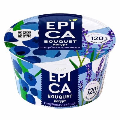 Йогурт Epica Bouquet голубика-лаванда 4,8% 130гр пэт