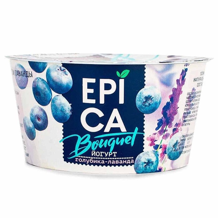 Йогурт Epica Bouquet голубика-лаванда 4,8% 130гр пэт