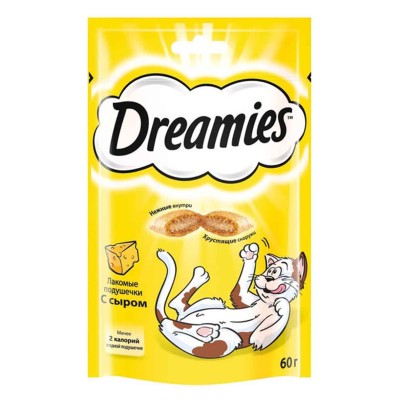 Корм для кошек Dreamies лакомство с сыром 60гр пауч