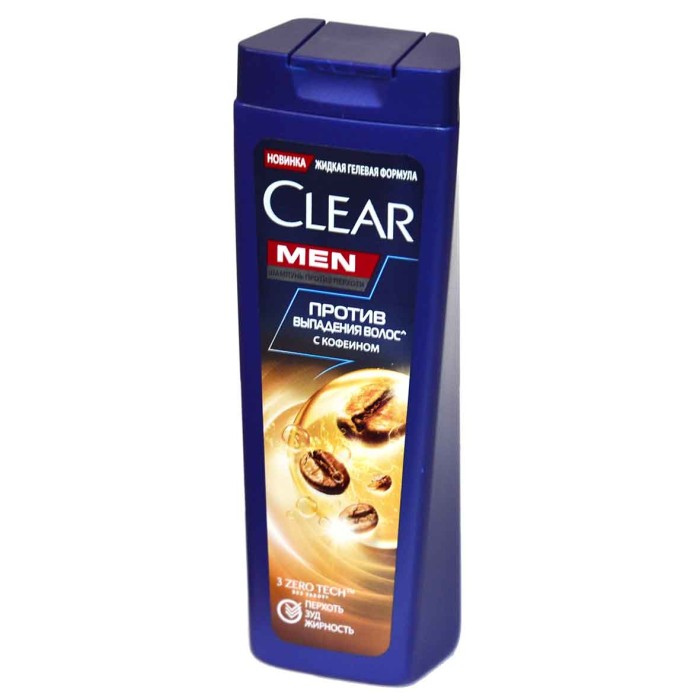 Шампунь для волос Clear Men Против выпадения с кофеином 180мл пэт