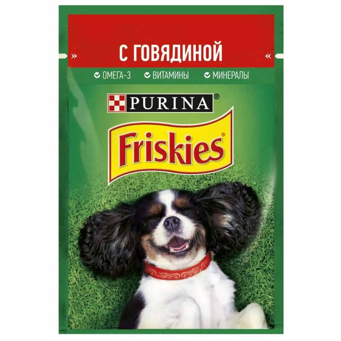 Корм для собак Friskies говядина 85гр пауч