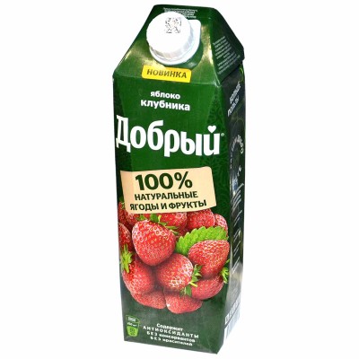 Сок Добрый яблоко-клубника 1л т/п