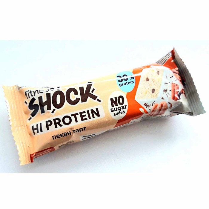 Батончик протеиновый Fitnesshock Пекан торт 30% 50гр м/у