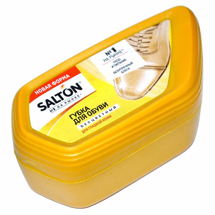 Губка для обуви Salton из гладкой кожи бесцветная