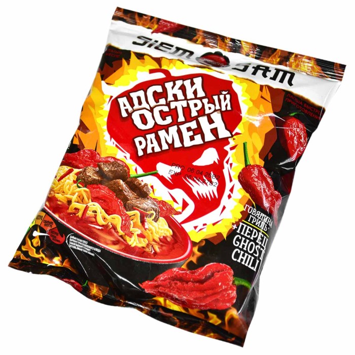 Лапша Siem Sam рамен адски острый со вкусом говядины гриль 90гр м/у