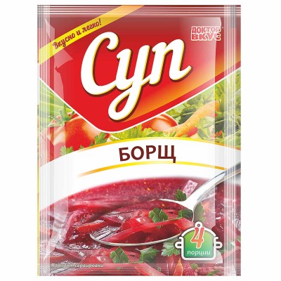 Суп Доктор вкус Борщ с витаминами 55гр м/у