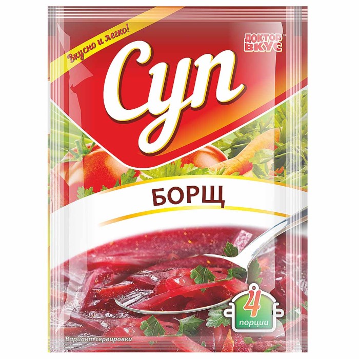 Суп Доктор вкус Борщ с витаминами 55гр м/у