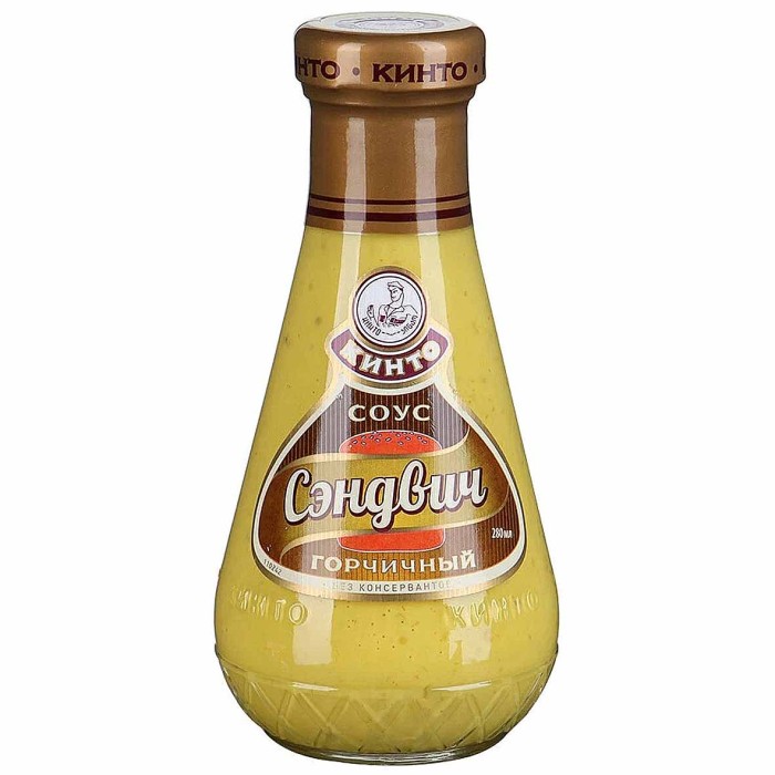 Соус Кинто Сэндвич горчичный 280мл ст/б
