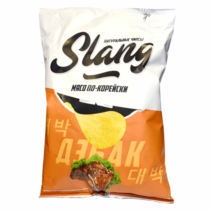 Чипсы Slang со вкусом мясо по-корейски 120гр м/у