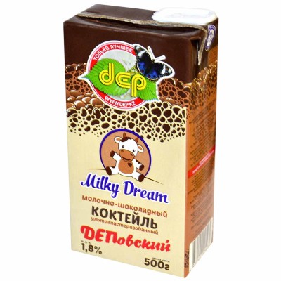 Коктейль dep молочно-шоколадный 1,8% 500мл т/п