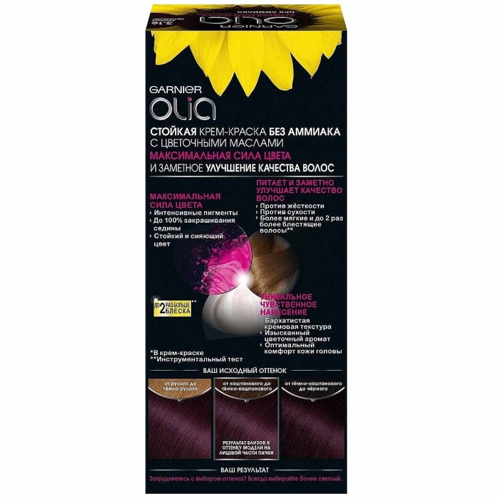 Краска для волос Garnier Olia 3.16 Взрывной ультрафиолет к/у
