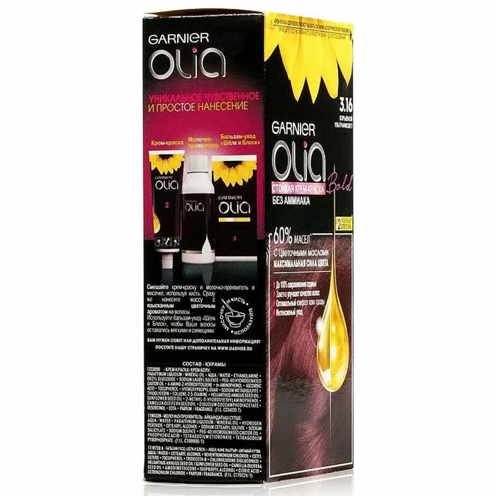 Краска для волос Garnier Olia 3.16 Взрывной ультрафиолет к/у