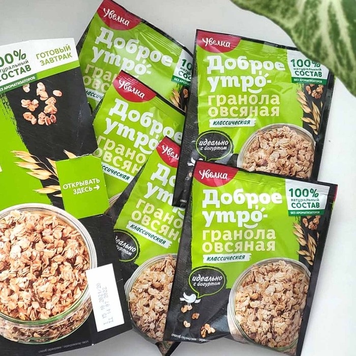 Гранола овсяная Увелка классическая 5*40гр к/у