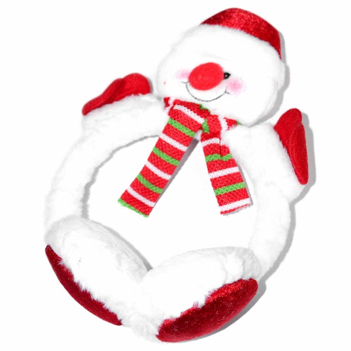 Наушники новогодние меховые Снеговик