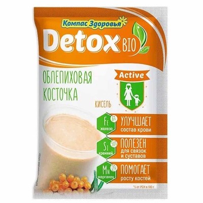Кисель Detox bio Active Облепиховая косточка 25гр м/у