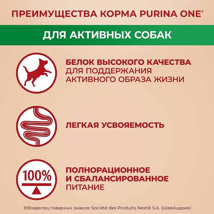 Корм для собак Purina ONE мини говядина,картофель,морковью в подливе 85гр пауч