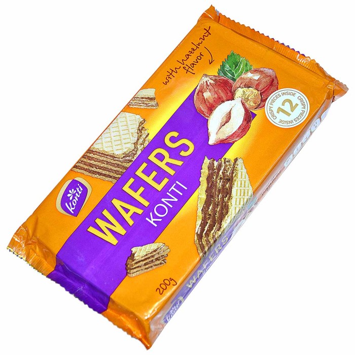 Вафли Конти Wafers лесной орех 200гр м/у