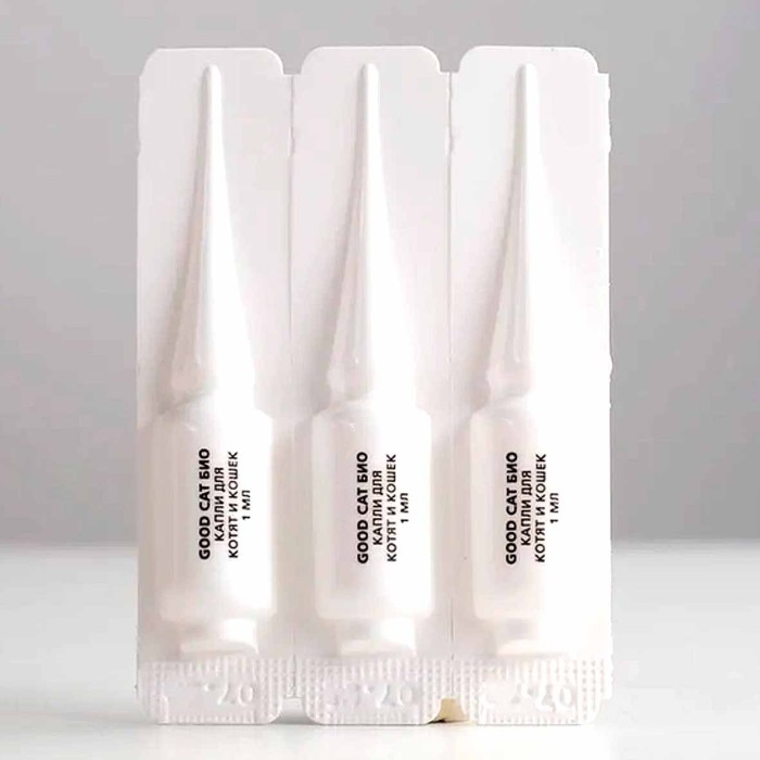 Капли Good Cat для котят и кошек от блох и клещей 1мл к/у