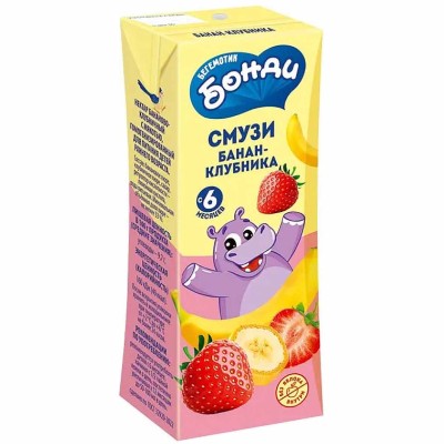 Нектар Бонди банан-клубника 0.2л т/п