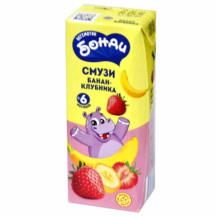 Нектар Бонди банан-клубника 0.2л т/п