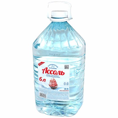 Вода Ассоль негаз 6л пэт