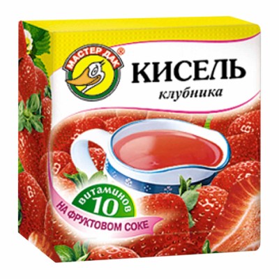 Кисель Мастер Дак Клубника 220гр м/у