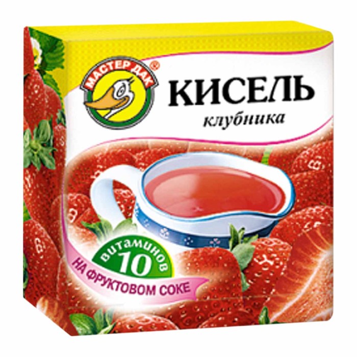 Кисель Мастер Дак Клубника 220гр м/у