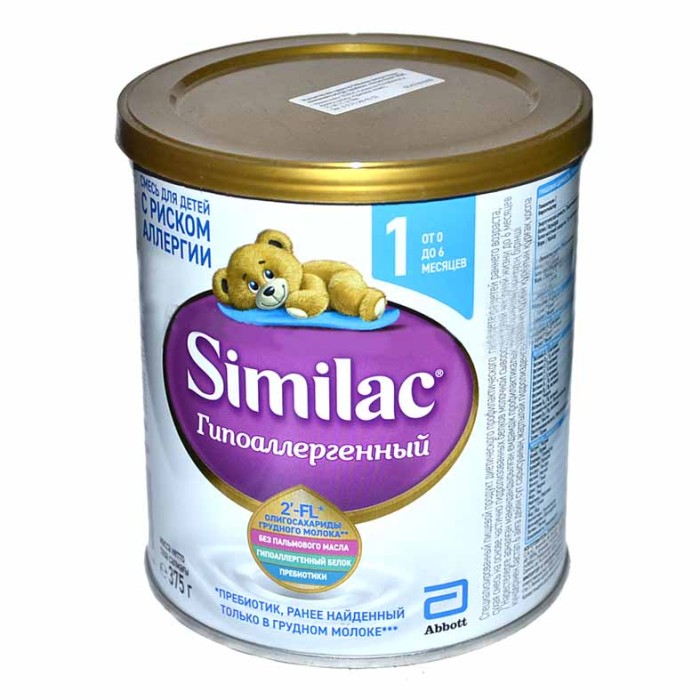 Смесь Similac 1 гипоаллергенный молочная с 0-6мес 375гр ж/б
