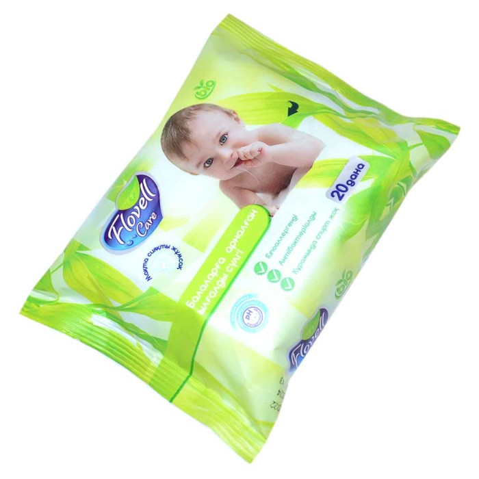 Салфетки влажные Flovell Care Детские 20шт м/у