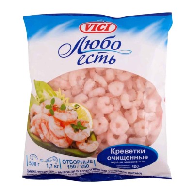 Креветки Vici очищенные 150/250 500гр м/у