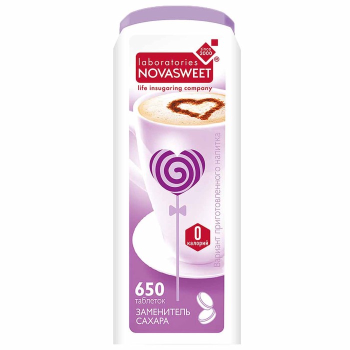 Заменитель сахара Novasweet 650шт пэт