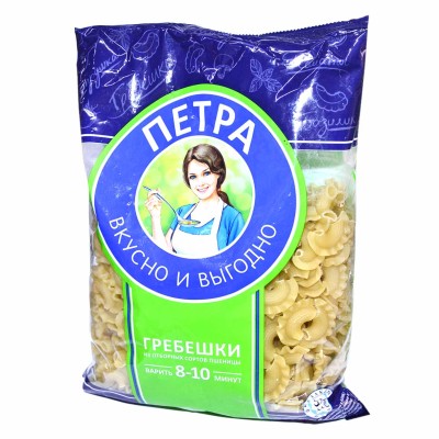 Макароны Петра гребешки в/с 400гр м/у