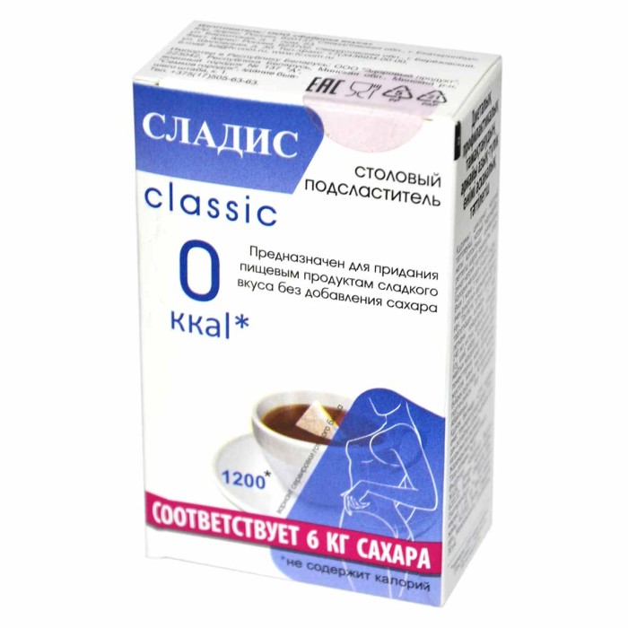 Заменитель сахара Сладис 1200шт к/у