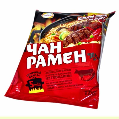 Лапша Доширак Чан Рамен с острой говядиной 120гр м/у