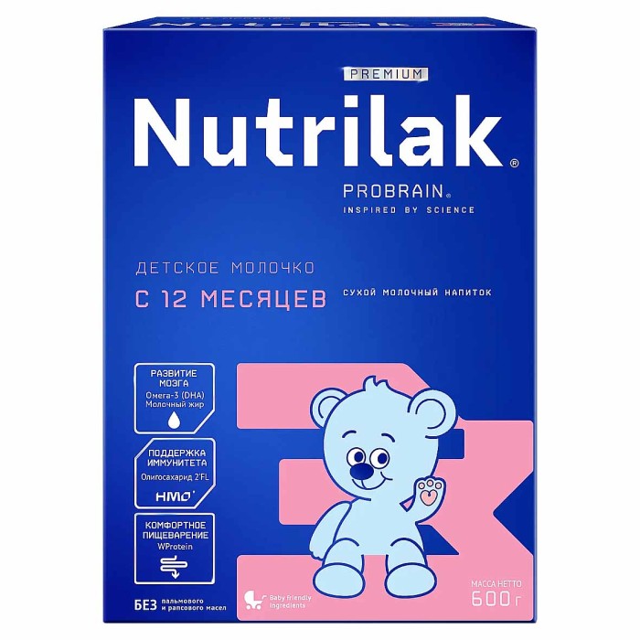 Смесь Nutrilak Premium 3 с 12мес 600гр к/у