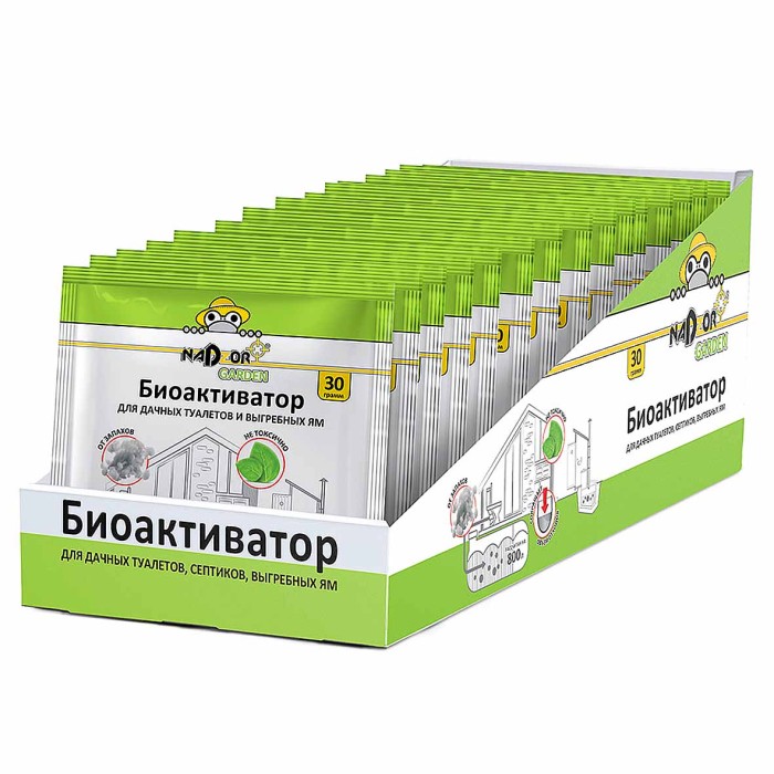 Биоактиватор Nadzor Garden для дачных туалетов и септиков 30гр артBIOWC3