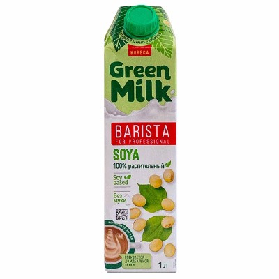 Напиток соевый Green Milk Professiona обогащенный кальцием 1л т/п