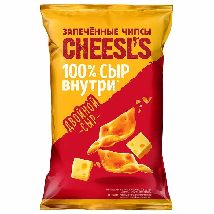 Чипсы Cheesl's вкус двойной сыр 100гр м/у