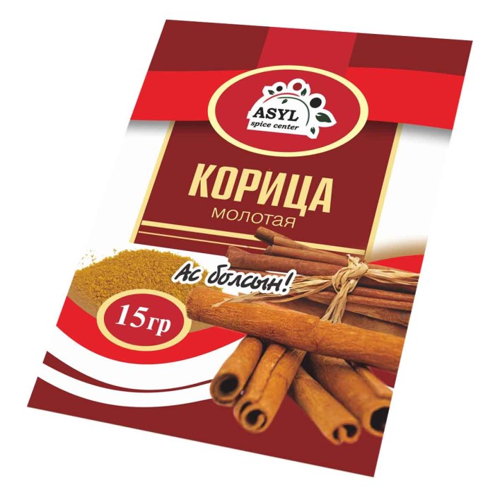 Корица Asyl молотая 15гр м/у
