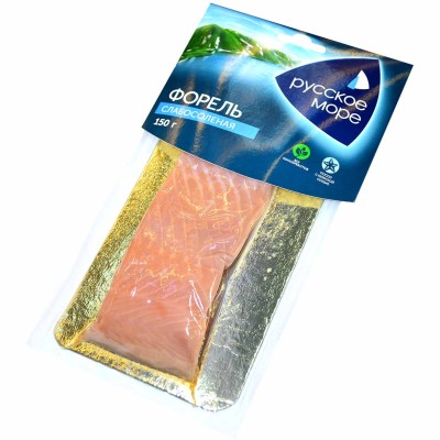 Форель Русское море филе-кусок слабосоленая 150гр в/у