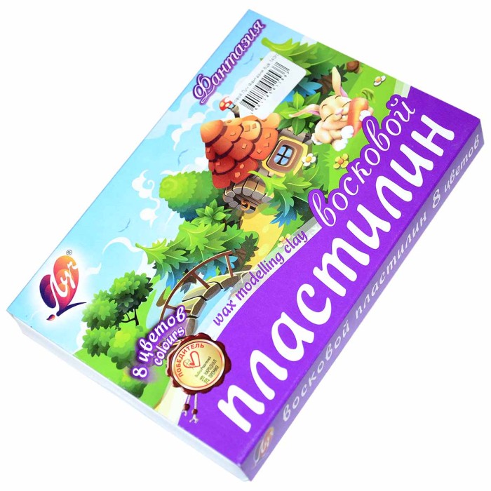 Пластилин восковой Луч Фантазия 8цв 140гр арт74909 к/у