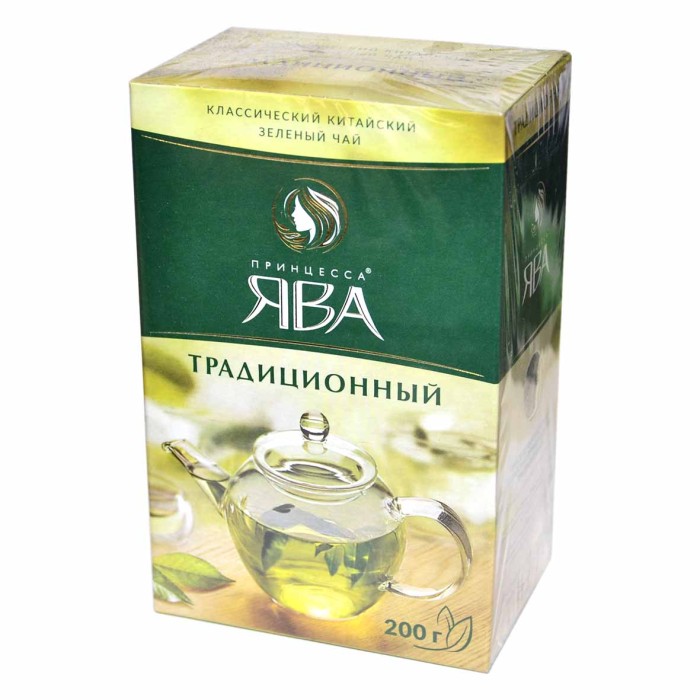 Чай Ява Традиционный зеленый 200гр к/у