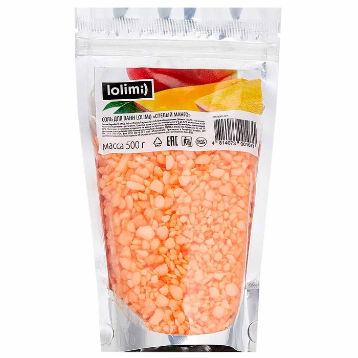 Соль для ванн Lolimi) Спелый манго 500гр к/у
