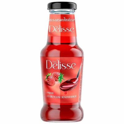 Сироп Delisse десертный со вкусом землиники 250мл ст/б