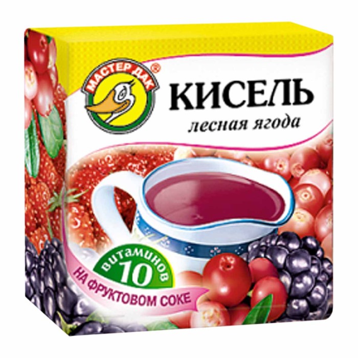 Кисель Мастер Дак Лесная ягода 220гр м/у